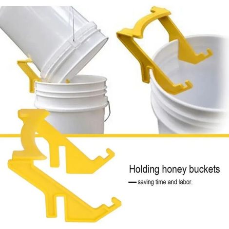 1 support de seau de miel en plastique pour apiculture, support de cadre, poignée de levage, outils pour abeilles (1/5)