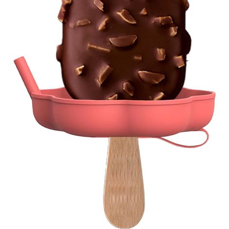 Supports à glace pour enfants en silicone avec paille intégrée Idéal pour les desserts glacés, les yaourts, les boissons maison, les voyages et les activités de plein air.