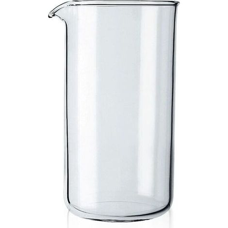 Ersatzbecher aus Klarglas für French-Press-Kaffeemaschinen (Fassungsvermögen: Drei Tassen, 0,35 l, 12 oz)