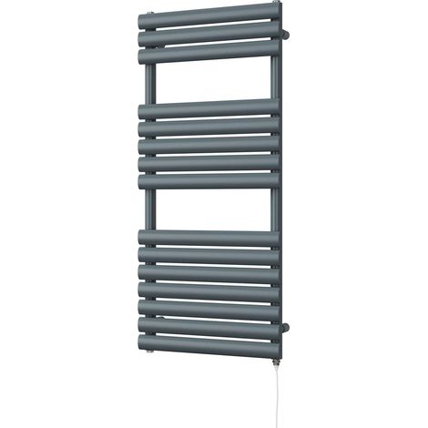 Omeara - Anthracite Electric Towel Rail H1120mm x W500mm 600w Standard (1/3)