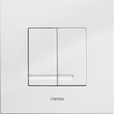 Wisa Delos Panneau de commande - carré - 16x16x1 - double chasse - plastique - blanc (1/2)