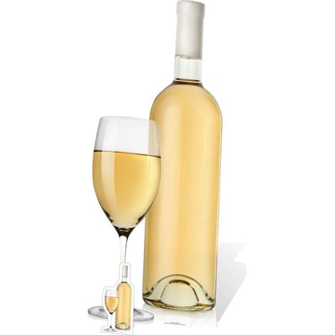 Figurine en carton Verre et vin blanc hauteur 184 cm (1/4)