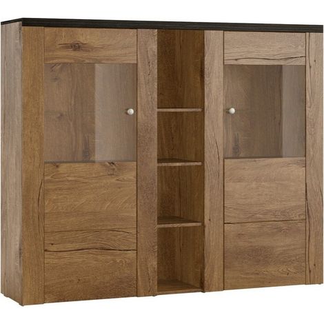 Aparador Salelbo 117 , 130x155cm, Número de puertas: 237cm, Aglomerado laminado, Vidrio (1/5)