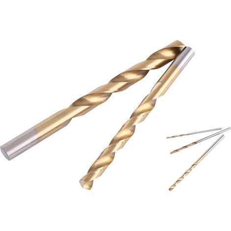 19-teiliges HSS-Spiralbohrer-Set mit Titanbeschichtung, 1-10 mm gerader Schaft (1/5)