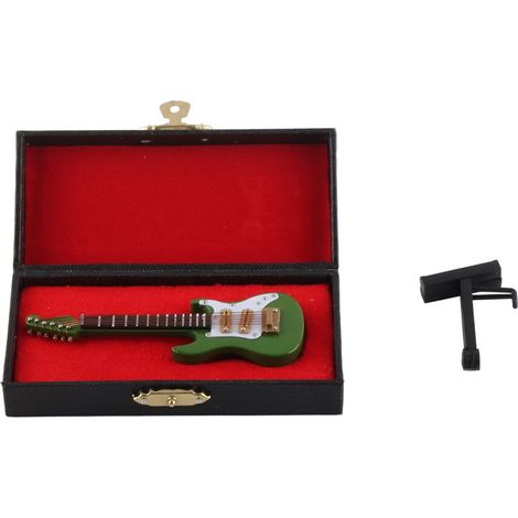 Dekorative Miniatur-E-Gitarre 10 cm – Mini-Musikinstrumentenmodell, Geschenkidee (1/5)