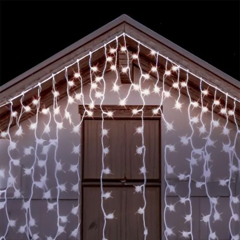 Guirlande lumineuse plate - Guirlande lumineuse en stalactite, batterie 3AA, 15 m x 0 (1/5)