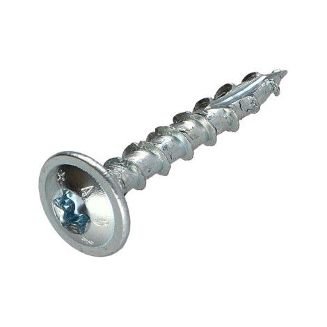 Vis bois TEKOR Tête disque TORX T30 Pointe antifendage type 17 6X50 Filetage total Acier zingué