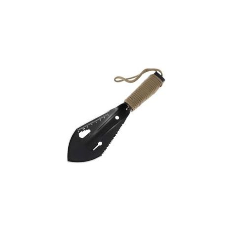 Mini pelle de jardin en acier inoxydable, métal pour jardinage, camping agricole (noir) (1/5)