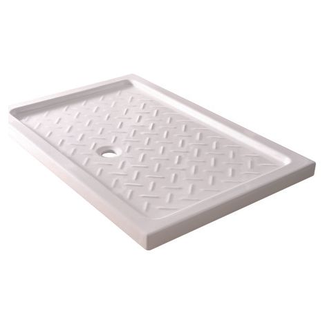ONDEE - Plato de ducha MERI - relieves antideslizantes - Gres - Blanco - 80x120x6,5cm (1/4)