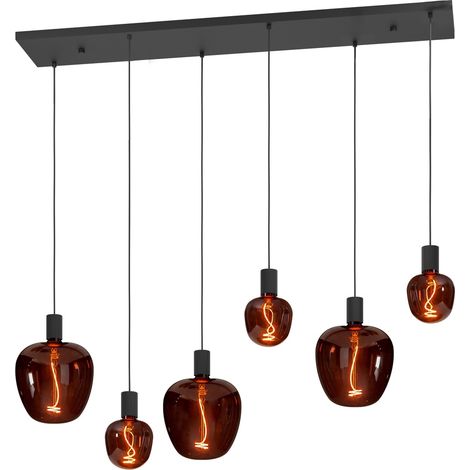 Pendentif à 6 lumières Nogalte Noir - 31237 (1/3)