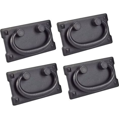 4er Set Vintage Antik Schubladengriffe mit 52 x 96 mm (Schwarz) FLITI (1/4)