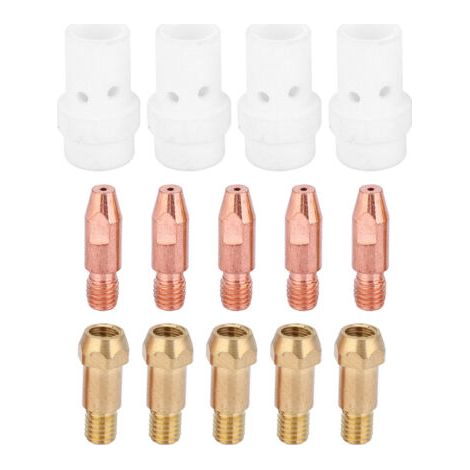 Ensemble de supports de diffuseur de gaz à pointe de Contact, 14 pièces, pour torche de soudage Binzel 36KD MIG, 0,8 mm (1/5)