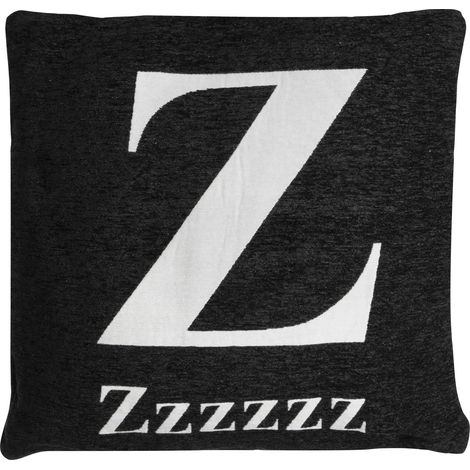 Premier Housewares Words 'Zzzzzz' Black Cushion