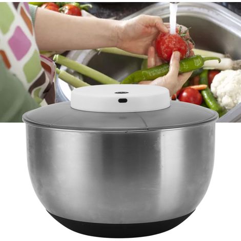 Déshydrateur électrique pour légumes, lavage et essorage rapides, séparation des fruits et légumes secs et humides, essoreuse à salade (1/5)