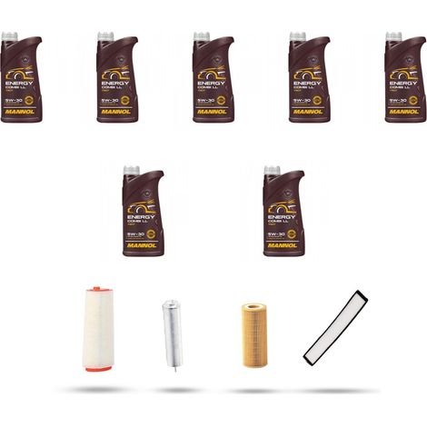 Kit tagliando 4 FILTRI e 7L OLIO compatibile con Bmw x3 (E83) 3.0d 150kw dal 2003 al 2005 (1/5)
