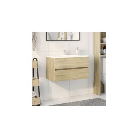 Armoire d'évier chêne sonoma 80x38,5x45 Bois d'ingénierie