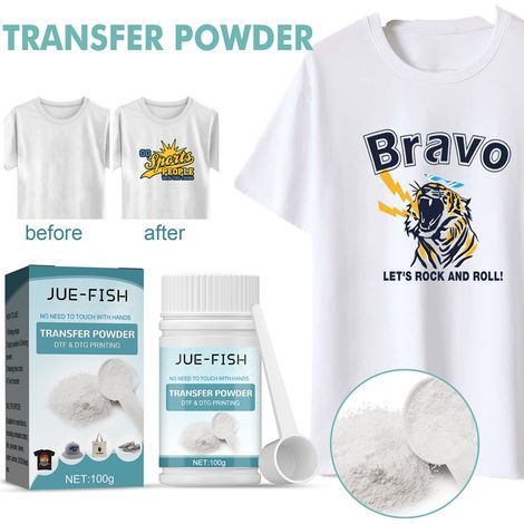 Hot melt transfer adhesive powder, multi-purpose, smooth, water-resistant, washable, and suitable for printing and heat transfer printing -- 100g (1/5)