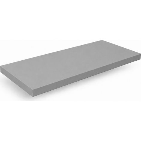 Estante de Pared, Estante Suspendido, Fijación Oculta, Balda de Pared, Kit de Tacos Incluido, Gris, 50x18x1,8 cm (1/4)