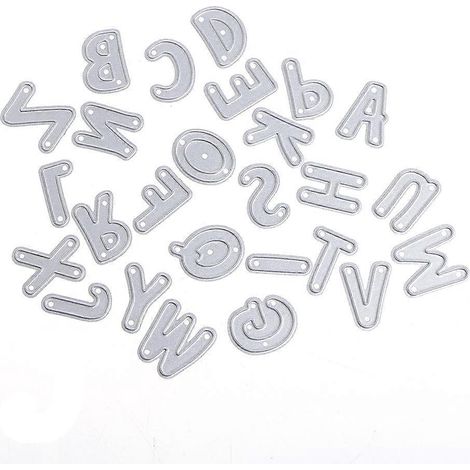 Pochoirs de découpe Alphabet pour scrapbooking et cartes en papier DIY (1/4)