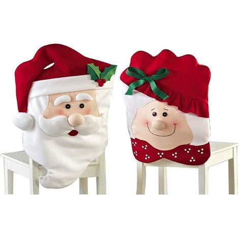 Weihnachtsmann-Stuhlhussen, Weihnachtsdekoration für Esszimmerstühle