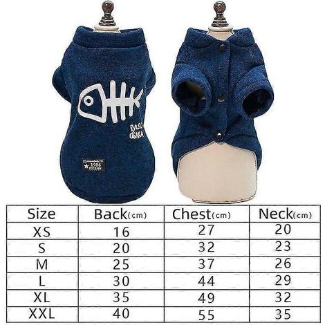 Ropa para mascotas con estampado de espinas de pescado para perros pequeños y gatos. Sudadera con capucha de algodón acogedor para cachorros y gatos. Sudadera para Yorkshire Terriers y Chihuahuas. Rop (1/5)