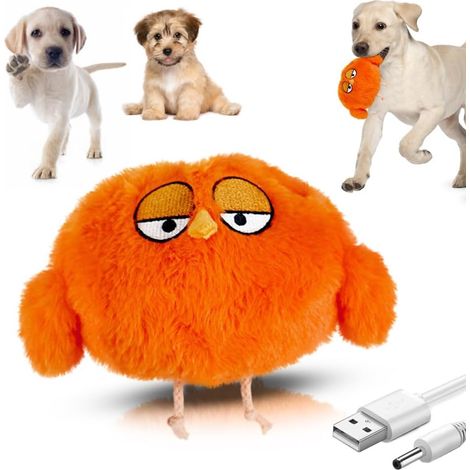 Palla rimbalzante elettrica intelligente in peluche - giocattolo resistente e squittente - uccellino rotolante automatico - giocattolo interattivo adatto a cuccioli e cani di piccola taglia - giocatto (1/5)