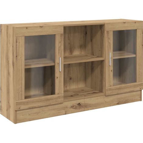 Buffet,Bahut,Meuble de Rangement chêne artisanal 120x30,5x70 cm bois d'ingénierie CFW12357 (1/5)