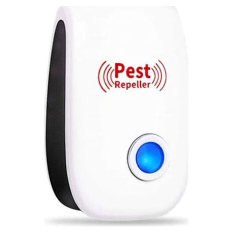 Répulsif anti-moustiques à ultrasons ABS blanc 1 paquet (9x5.5x3cm) - Écologique, silencieux, haute efficacité pour maison/hôtel/office (1/4)