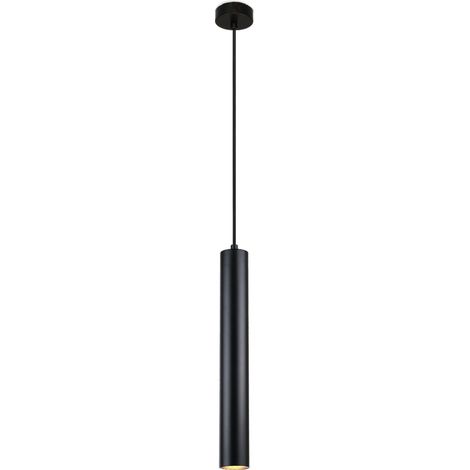 Plafonnier minimaliste aluminium noir, GU10 Ø40 cm