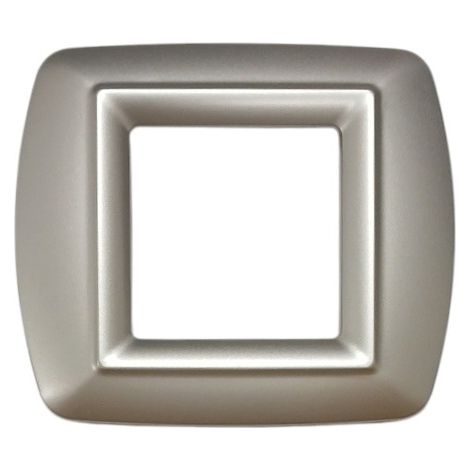 PLACCA MYLIFE 2 MODULI ALLUMINIO CHIARO