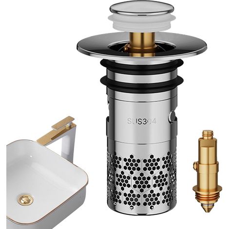 Crépine de lavabo , récupérateur cheveux douche Bounce Core filtre anti-obstruction , bouchon anti-o (1/5)