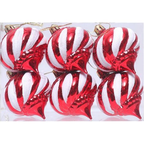 Guirlande De Décoration De Gâteau En Plastique - Ornements Accrochés Pour Arbre De Noël - 6 Pièces - Multicolore (1/5)