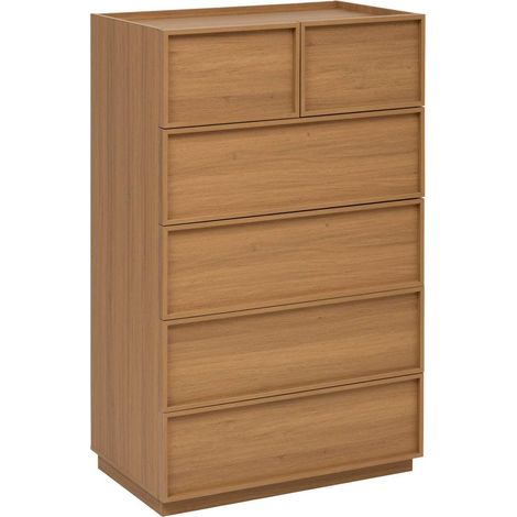 Cassettone framy 6 cassetti in legno scuro - 5five