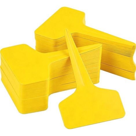 200 etichette per piante - Etichette bianche impermeabili tipo T per piante da esterno - Segnaletica per vivaio e giardino - Cartelli per piante (6x10 cm) (1/5)