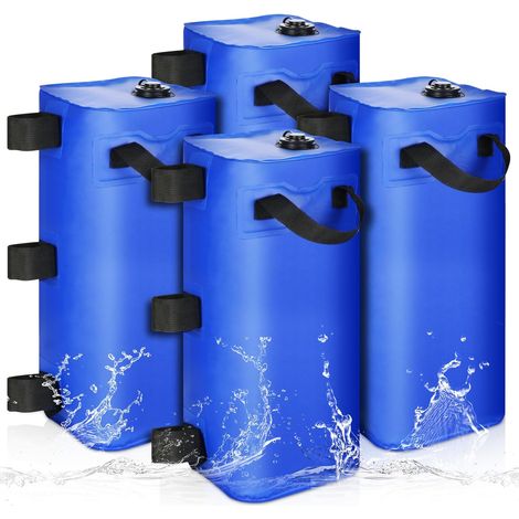 Kit de poids d'eau pour tonnelle 4 pièces – 80 lb total – Sacs de 25 litres en PVC imperméable – Fixation facile avec sangles Velcro