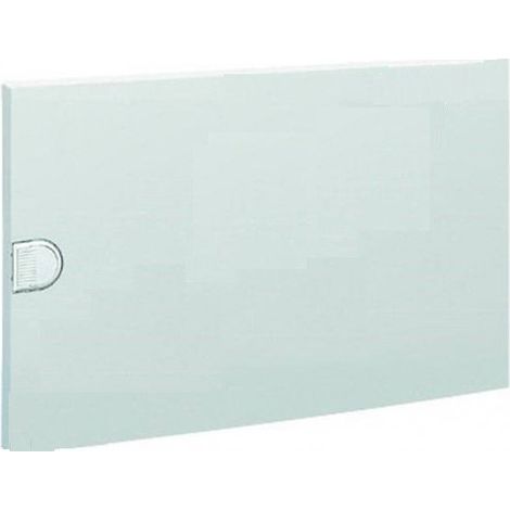 Hager – Porte opaque blanche pour coffret électrique 1 rangée 18 modules – Indice de protection IP40 – VZ008