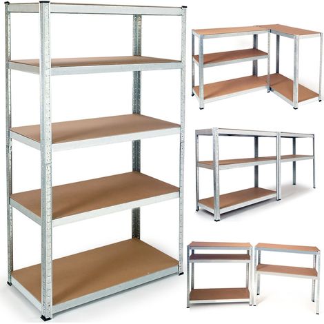 Estantería metálica modular de carga pesada con 5 estantes (1/5)