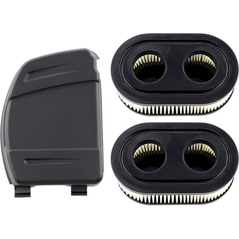 Lot de 2 filtres à air avec bouchon pour moteurs Briggs & Stratton 550E, 575EX, 575IS, 625EXI, 650EXI, 675EXI et 675IS. Remplace les références 594106, 798339, 798452, 593260, 093000ER et 09P0000ER. (1/4)