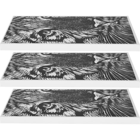 Lot de 3 blocs de sculpture en caoutchouc à motif de tête de tigre, pour gravure, impression et tamponnage à faire soi-même (1/5)
