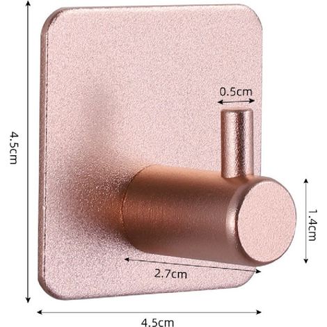 4er-Pack Klebehaken für Handtuchhalter ohne Bohren – Küchen-Wandhaken, Roségold