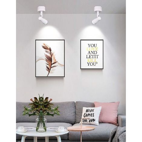 TrAdE Shop Traesio - Faretto Applique Led Orientabile 3w A Soffitto Parete Vari Toni Luce Bianco F07b - -Bianco Freddo -