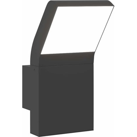 Applique murale LED d'extérieur resistante intempéries 10 x 15 x 22 cm en aluminium noir (1/5)