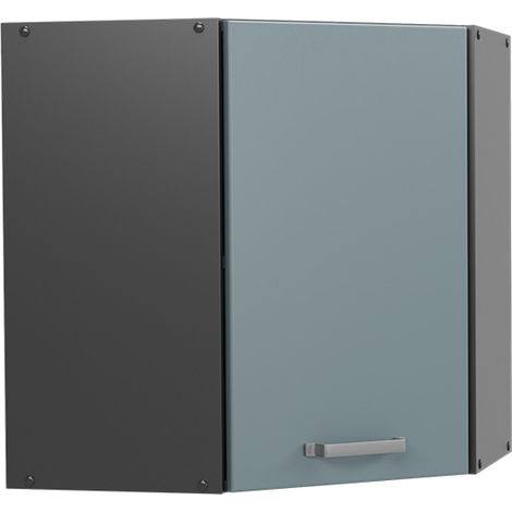 Mobile angolare da cucina R-Line, Grigio-blu, 57 cm, Vicco