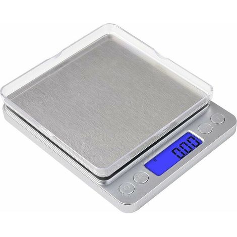 Báscula de precisión de 1000 g/0,1 g, báscula de cocina, báscula de bolsillo y báscula para joyería, báscula electrónica de alta precisión, pantalla LCD retroiluminada, función de tara y PCS, con band (1/5)