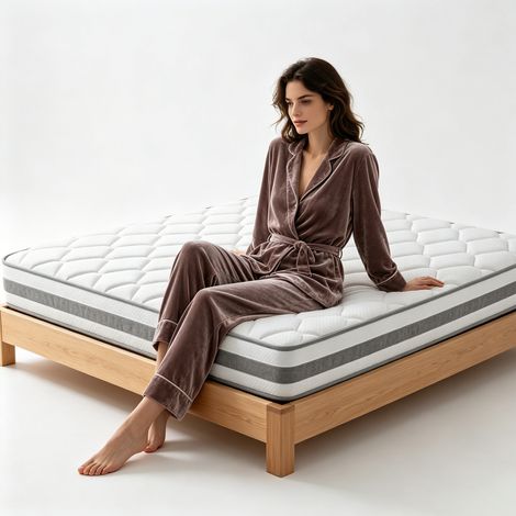 Materasso 90x190 cm, spessore 25 cm in Memory Foam - Certificato Oeko-TEX - CJHXE (1/4)