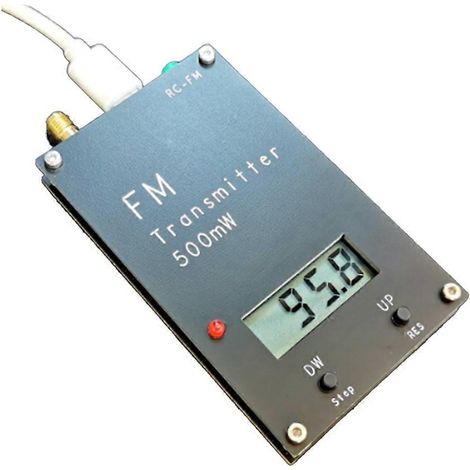 Émetteur FM stéréo numérique 0,5 W 2000 m, affichage LED, fréquence 88-108 MHz pour la diffusion radio sur campus avec traitement numérique du signal (DSP). (1/5)
