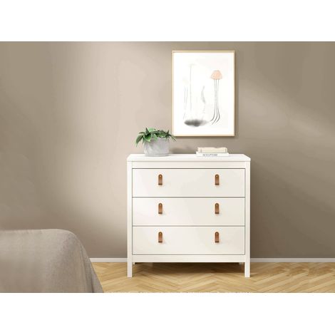 Dmora - Kommode Joceline, Mehrzweckkommode, Schlafzimmerkommode, Schrank mit Schubladen, 82x38 h80 cm, Weiß (1/5)
