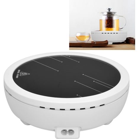 Mini-réchaud électrique en céramique blanche pour infuser le thé, petite bouilloire, blanche, sans rayonnement électromagnétique, cafetière silencieuse. (1/5)