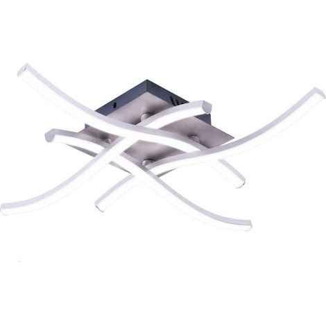 Plafoniera moderna a led 36 watt lampada da soffitto lampadario in metallo luce fredda 6500k (1/4)