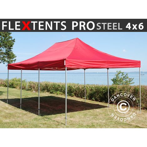 Pop up gazebo FleXtents PRO Steel 4x6 m Red